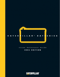 repair manual Caterpillar Batteries Cross Reference Guide PDF