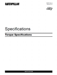 repair manual Caterpillar Torque Specifications Manual PDF