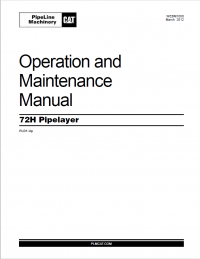 repair manual Caterpillar 72H Pipelayer Operation and Maintenance Manual PDF