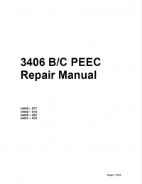 repair manual CAT 3406 B/C PEEC Repair Manual PDF