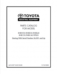 spare parts catalog Toyota 8HBW30/8HBE30/8HBE40/8HBC30/8HBC40/8TB0 Parts Catalog PDF