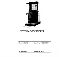 repair manual Toyota ORDERPICKER 6BPU15 Service Manual PDF