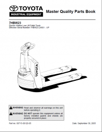 spare parts catalog Toyota Industrial Equipment 7HBW23 Master Quality Parts Book PDF