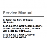 repair manual Daewoo G430E/G643E LPG Engine Lift Trucks Service Manual of PDF