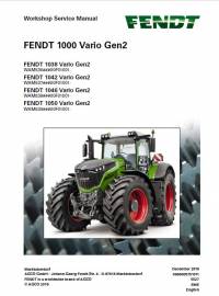 repair manual Fendt Tractor 1000 Vario Gen2 Workshop Service Manual PDF