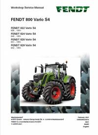 repair manual Fendt Tractor 800 Vario S4 Workshop Service Manual PDF