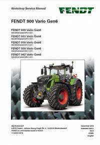repair manual Fendt Tractor 900 Vario Gen6 Workshop Service Manual PDF