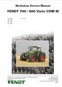 repair manual Fendt Tractor 700/800 Vario COM III Workshop Service Manual PDF