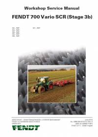 repair manual Fendt Tractor 700 Vario SCR (Stage 3b) Workshop Service Manual PDF