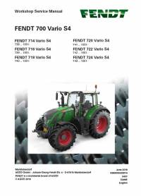 repair manual Fendt Tractor 700 Vario S4 Workshop Service Manual PDF