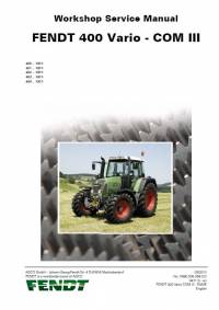repair manual Fendt Tractor 400 Vario COM III Workshop Service Manual PDF