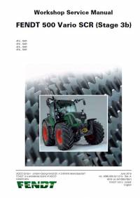 repair manual Fendt Tractor 500 Vario SCR (Stage 3b) Workshop Service Manual PDF