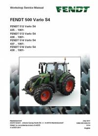 repair manual Fendt Tractor 500 Vario S4 Workshop Service Manual PDF