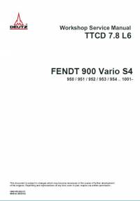 repair manual Fendt Tractors 900 Vario S4 Workshop Service Manual PDF