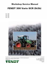 repair manual Fendt Tractor 300 Vario SCR (St3b) Workshop Service Manual PDF