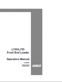 repair manual Case IH L705/L755 Front End Loader PDF Operators Manual