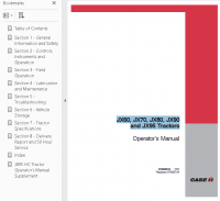 repair manual Case JX60 JX70 JX80 JX90 JX95 Tractor Set of PDF Manuals