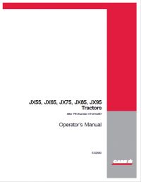 repair manual CASE JX55 JX65 JX75 JX85 JX95 Tractors Operator Manuals PDF