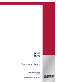 repair manual Case JX90 JX95 Tractors Operator’s Manual PDF