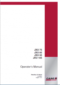 repair manual Case JXU75 JXU85 JXU95 JXU105 Tractors PDF Operator’s Manual