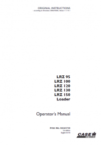 repair manual Case LRZ95 LRZ100 LRZ120 LRZ130 LRZ150 Loader PDF Manual
