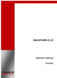 repair manual CASE Tractor MAXXFARM 25,30, 35 Operator’s Manuals PDF