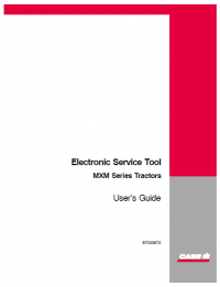 repair manual Case Electronic Service Tool MXM Series Tractors User’s Guide PDF