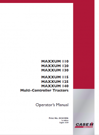 repair manual Case Multi Controller Tractor Maxxum 110-140 Set of PDF Manuals