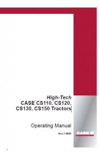 repair manual CASE CS110,CS120,CS130,CS150 High-Tech Tractors Manuals PDF