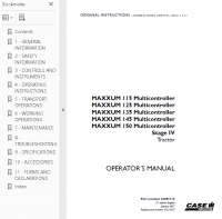repair manual Case Tractors Multicontroller Maxxum 115-150 PDF SEt of Manuals