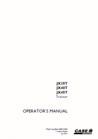 repair manual CASE Tractors JX35T JX40T JX45T Operators Manual PDF