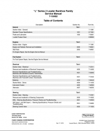 repair manual Case “L” Series 2 Loader Backhoe Family Service Manual PDF