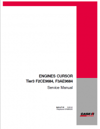 repair manual Case Engines Cursor Tier3 FACE9684, F3AE9684 series Service Manual PDF