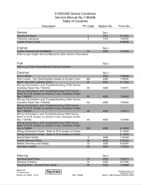 repair manual Case 2100/2300 series Combines Service Manual PDF