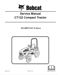 repair manual Bobcat Compact Tractor CT122 Service Manual PDF