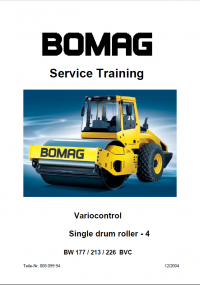 repair manual Bomag BW 177-226 BVC Single drum roller - 4 Service Manual PDF