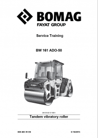 repair manual Bomag BW161 ADO-50 Tandem vibratory roller Service Training PDF