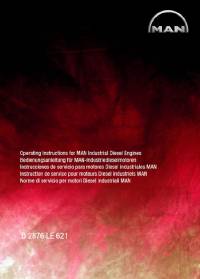 repair manual Man Industrial Diesel Engines D 2876 LE 621 Operating Instructions PDF