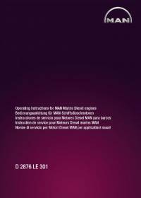 repair manual Man Marine Diesel Engines D2876 LE301 Operating Instructions PDF