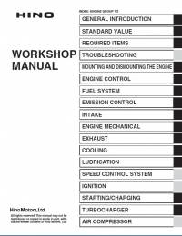 repair manual Hino J05E Engines 2018 Workshop Manual PDF