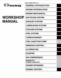 repair manual Hino Truck J05D-TA Engine 2002 Workshop Manual PDF