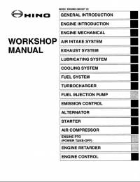 repair manual Hino Truck J08E-TA, TB Engine 2002 Workshop Manual PDF