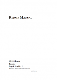 repair manual ZF-AS Tronic Trucks Repair Manual level 1-2 PDF