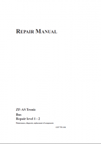 repair manual ZF-AS Tronic Bus Repair Manual level 1-2 PDF