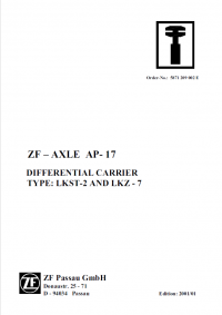 repair manual ZF – AXLE AP- 17 Repair Manual PDF