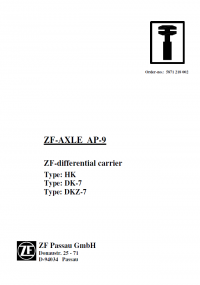 repair manual ZF-AXLE AP-9 Repair Manual PDF