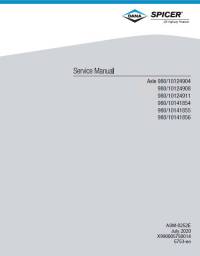 repair manual Dana Spicer Off-Highway Products Axle 980 Series Service Manual PDF