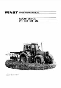 repair manual Fendt Tractor Favorit 611, 612, 614, 615 LSA Turbo Operating Manual PDF
