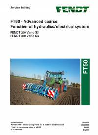 repair manual Fendt FT50 - Advanced Course: Function of Hydraulics/Electrical System Service Training Manual PDF