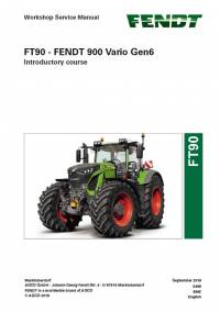 repair manual Fendt FT90 - Tractor 900 Vario Gen6 Workshop Service Manual PDF
